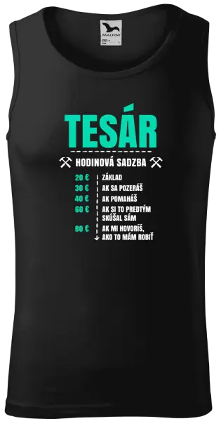 Pánske tielko Hodinová sadzba - tesár