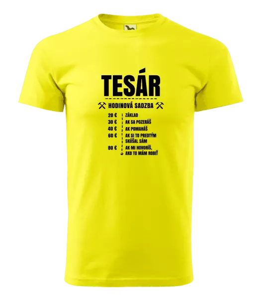 Pánske tričko Hodinová sadzba - tesár