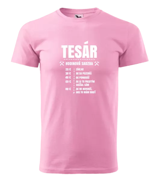 Pánske tričko Hodinová sadzba - tesár