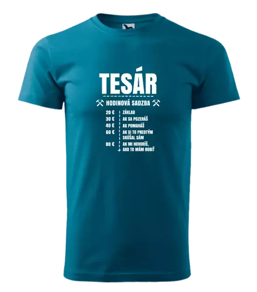 Pánske tričko Hodinová sadzba - tesár