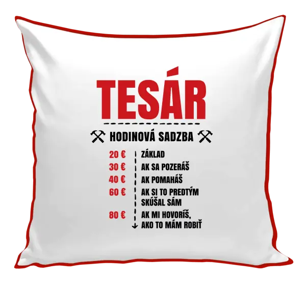 Vankúš Hodinová sadzba - tesár