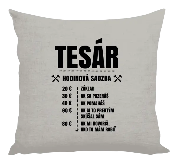 Vankúš Hodinová sadzba - tesár