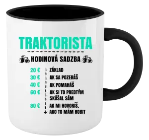 Hrnček  Hodinová sadzba - traktorista