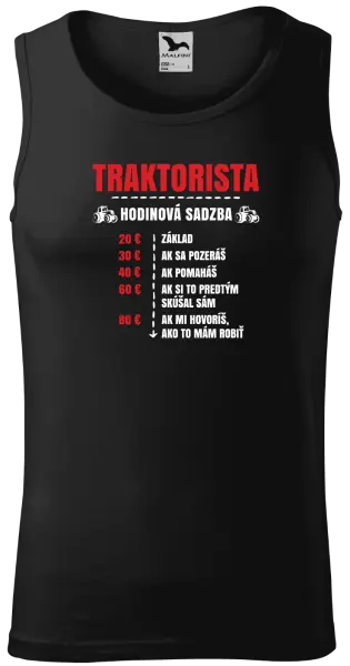 Pánske tielko Hodinová sadzba - traktorista