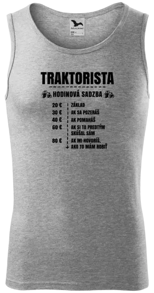 Pánske tielko Hodinová sadzba - traktorista