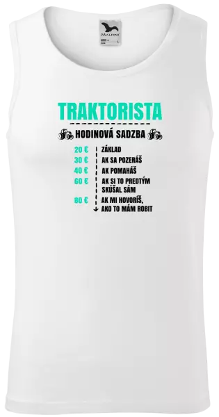 Pánske tielko Hodinová sadzba - traktorista