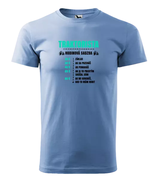 Pánske tričko Hodinová sadzba - traktorista
