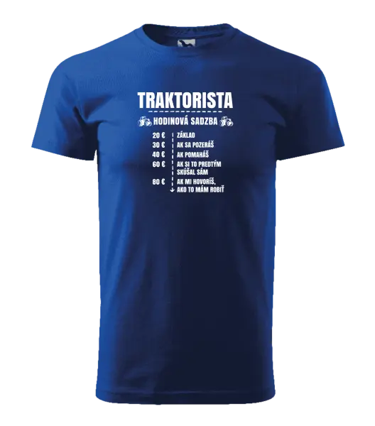 Pánske tričko Hodinová sadzba - traktorista