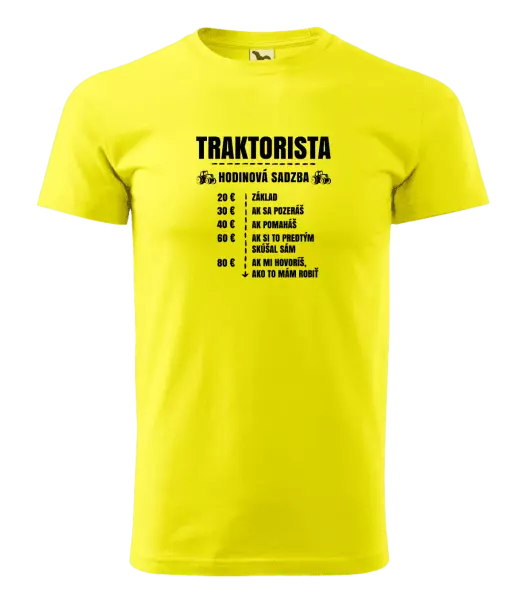 Pánske tričko Hodinová sadzba - traktorista