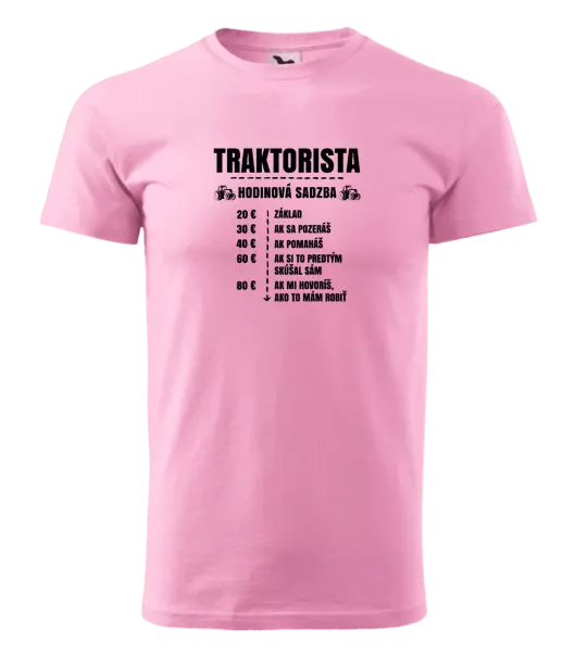 Pánske tričko Hodinová sadzba - traktorista