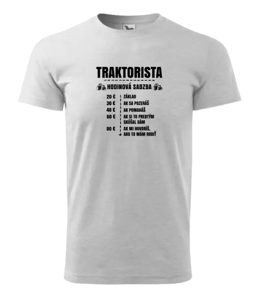 Pánske tričko Hodinová sadzba - traktorista