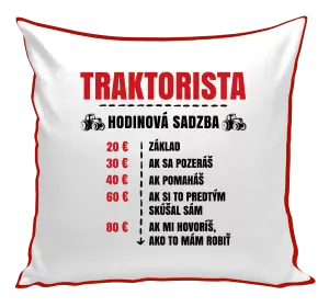 Vankúš Hodinová sadzba - traktorista