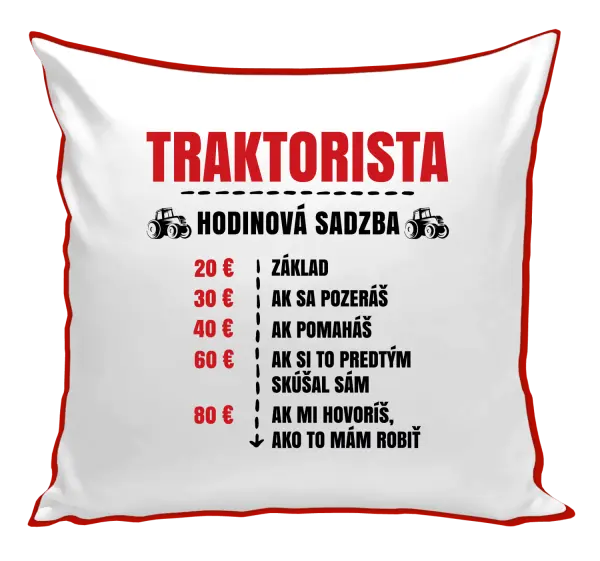 Vankúš Hodinová sadzba - traktorista