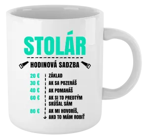 Hrnček Hodinová sadzba - stolár