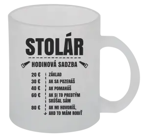 Hrnček Hodinová sadzba - stolár