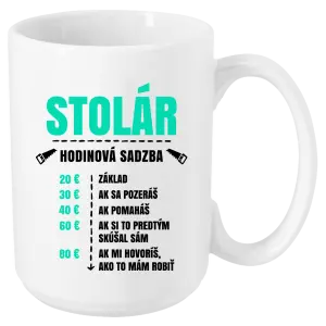 Hrnček Hodinová sadzba - stolár