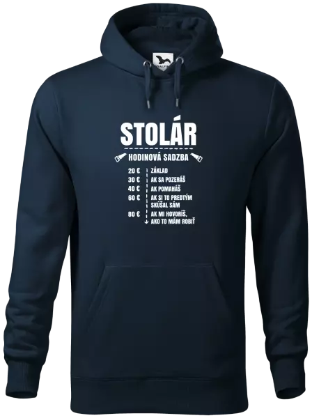 Pánska mikina Hodinová sadzba - stolár
