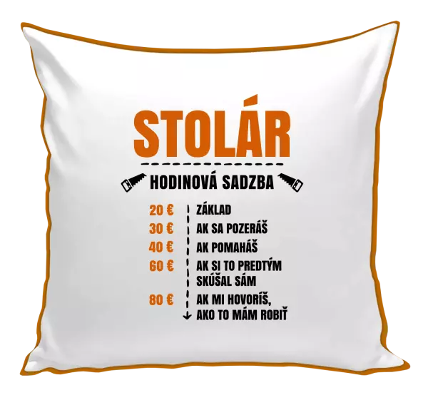 Vankúš Hodinová sadzba - stolár