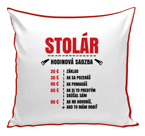 Vankúš Hodinová sadzba - stolár