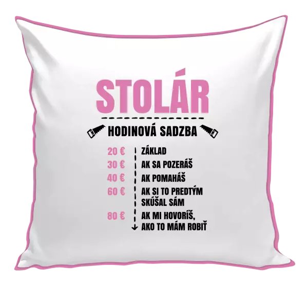 Vankúš Hodinová sadzba - stolár