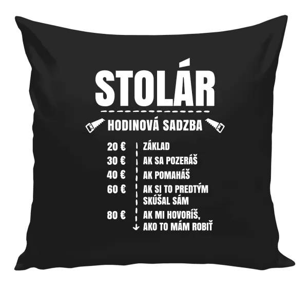 Vankúš Hodinová sadzba - stolár
