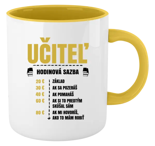 Hrnček  Hodinová sadzba - učiteľ