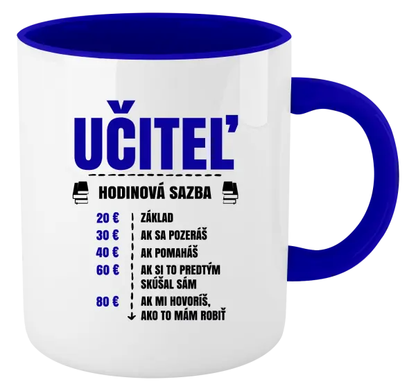 Hrnček  Hodinová sadzba - učiteľ