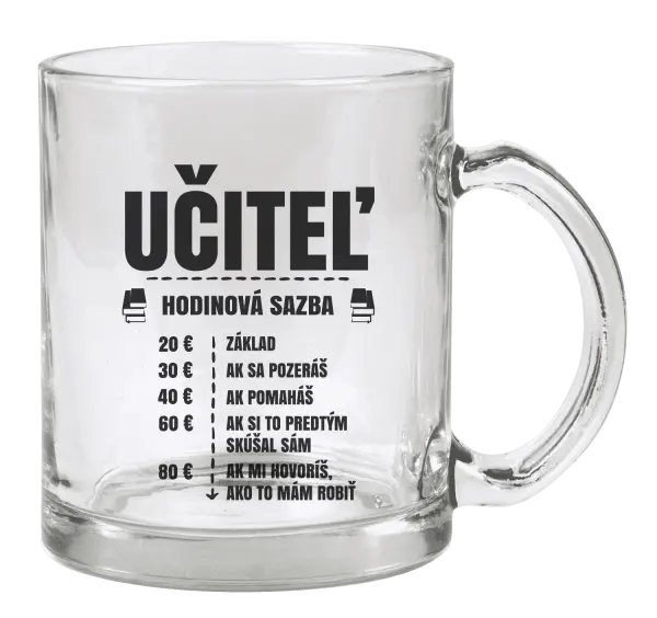 Hrnček Hodinová sadzba - učiteľ