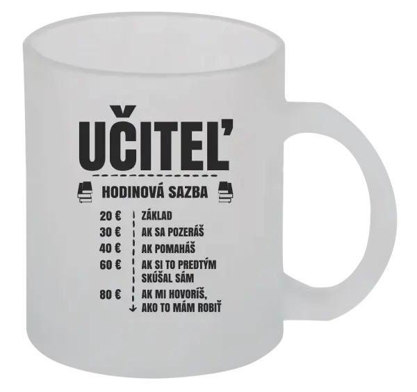 Hrnček Hodinová sadzba - učiteľ