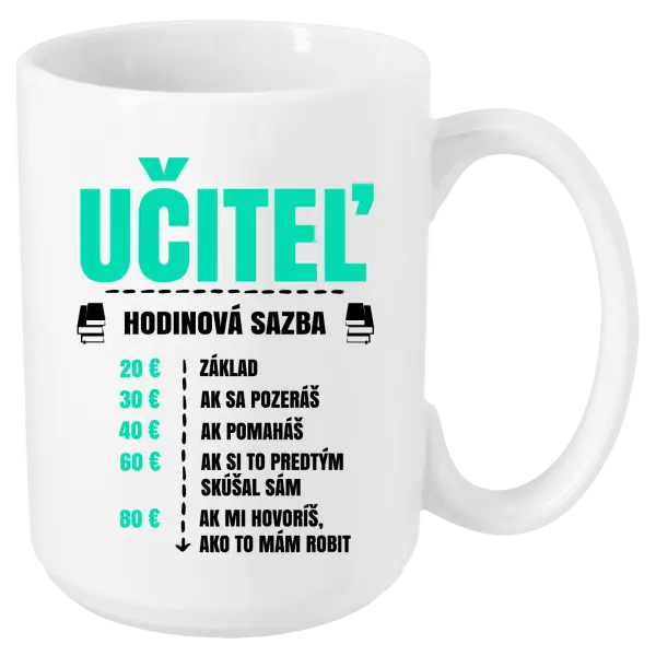 Hrnček Hodinová sadzba - učiteľ