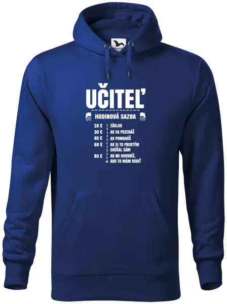 Pánska mikina Hodinová sadzba - učiteľ