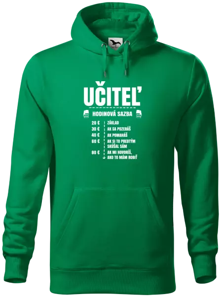 Pánska mikina Hodinová sadzba - učiteľ