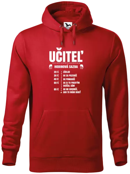 Pánska mikina Hodinová sadzba - učiteľ