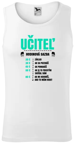 Pánske tielko Hodinová sadzba - učiteľ