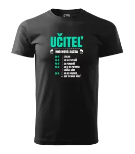 Pánske tričko Hodinová sadzba - učiteľ