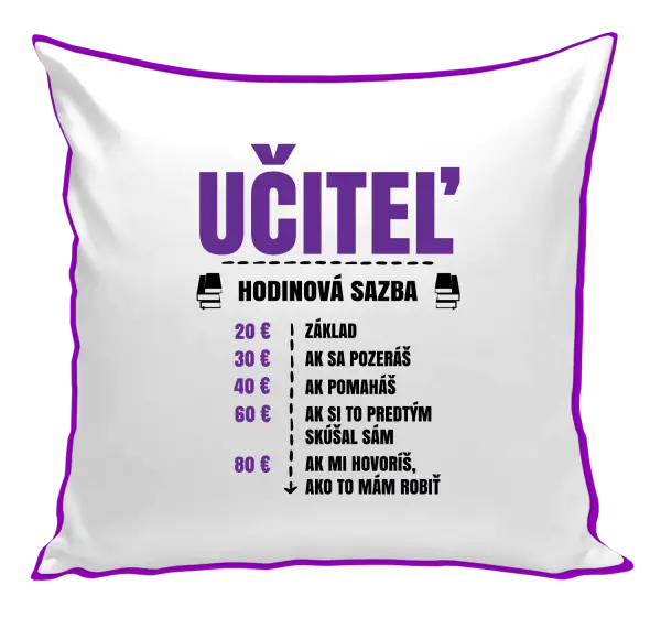 Vankúš Hodinová sadzba - učiteľ