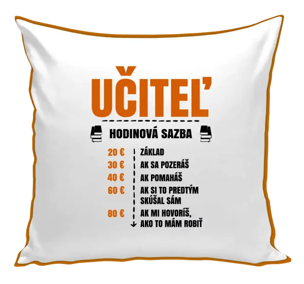 Vankúš Hodinová sadzba - učiteľ