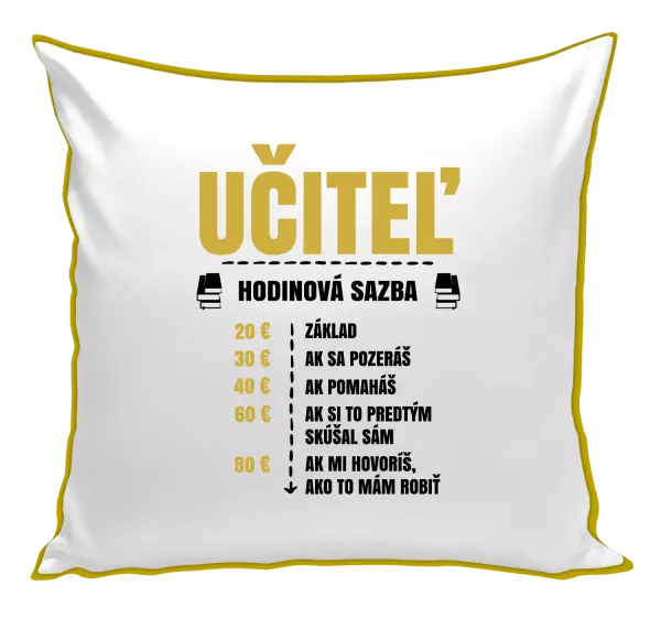 Vankúš Hodinová sadzba - učiteľ