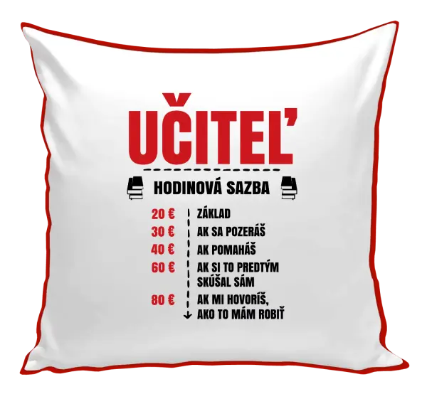 Vankúš Hodinová sadzba - učiteľ