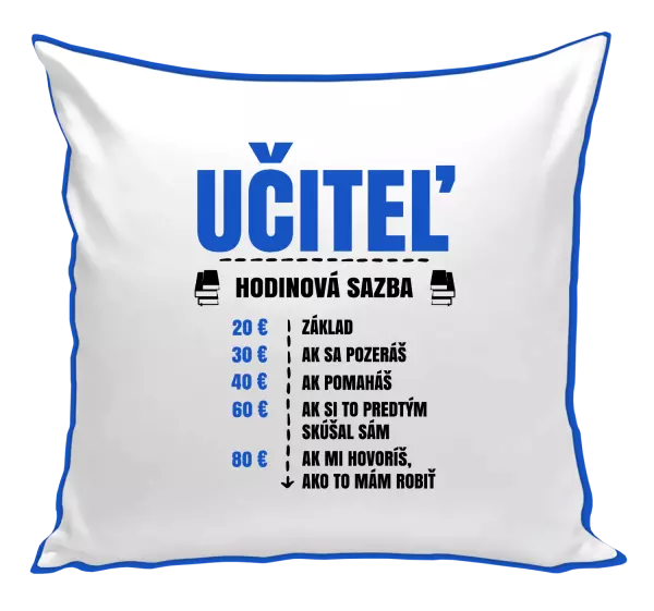 Vankúš Hodinová sadzba - učiteľ