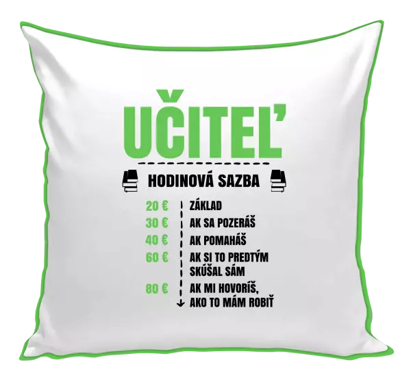Vankúš Hodinová sadzba - učiteľ