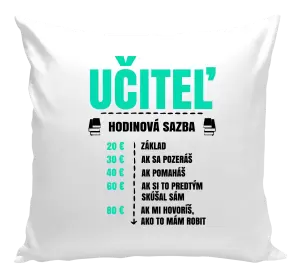 Vankúš Hodinová sadzba - učiteľ