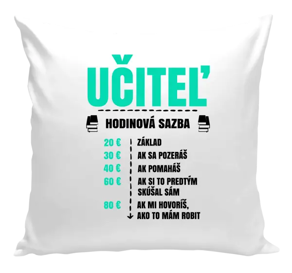 Vankúš Hodinová sadzba - učiteľ