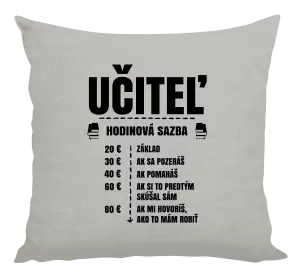 Vankúš Hodinová sadzba - učiteľ