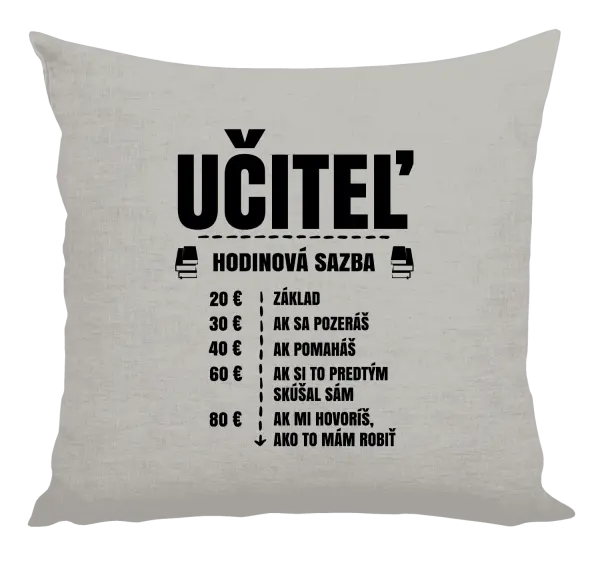 Vankúš Hodinová sadzba - učiteľ