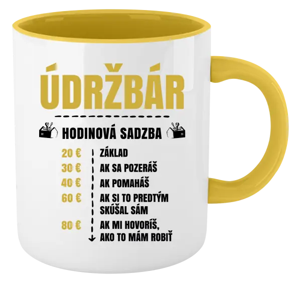 Hrnček  Hodinová sadzba - údržbár