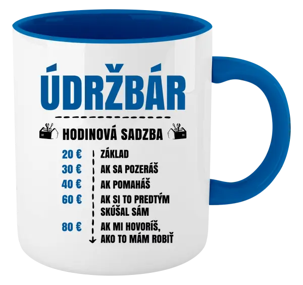 Hrnček  Hodinová sadzba - údržbár