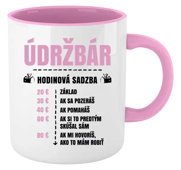 Hrnček  Hodinová sadzba - údržbár