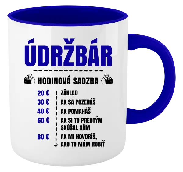 Hrnček  Hodinová sadzba - údržbár