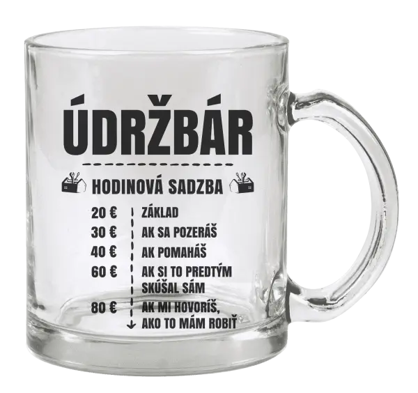 Hrnček Hodinová sadzba - údržbár